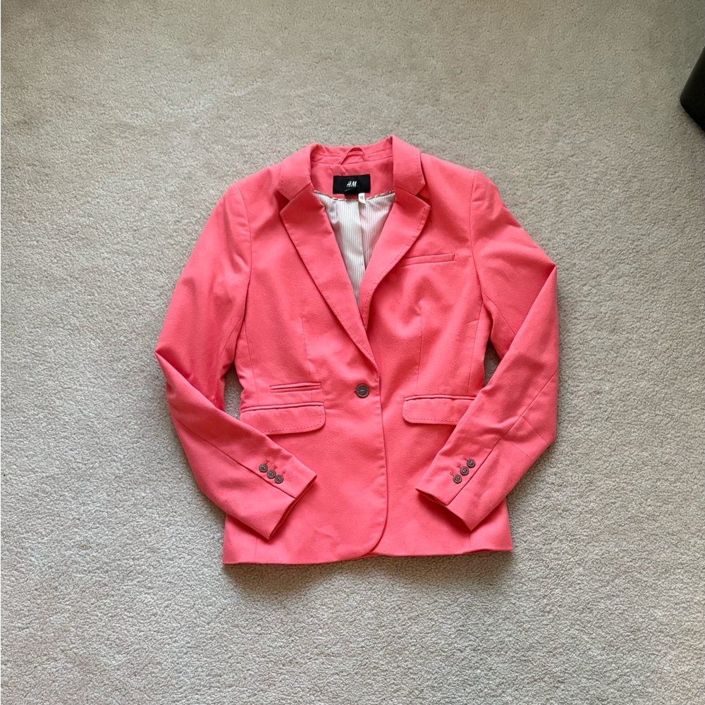 H&M Women's Coral Colour Blazer Jacket